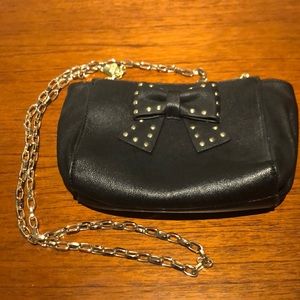 Black & Gold Betsey Johnson Small Crossbody Purse